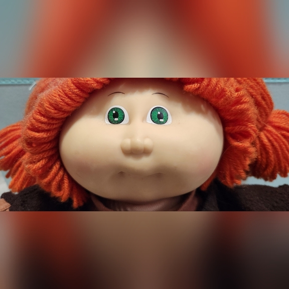 VTG Cabbage patch doll rare red hair pony tails green eyes no freckles 1978 1982 - Picture 11 of 16